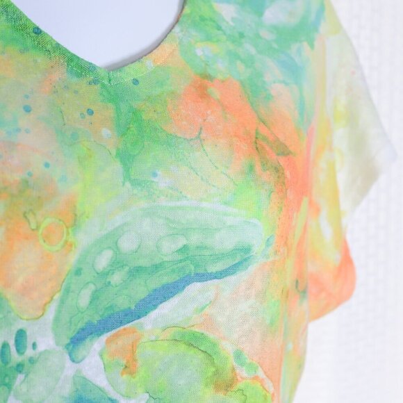 Art & Sol Size XL Green/Orange - turtle hidden art lightweight tshirt - Picture 5 of 11